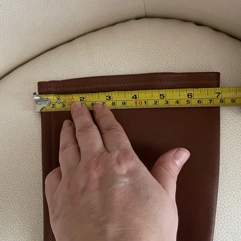 NEW REISS 20”
Carina Pointed Toe Knee High Heel Brown Leather Stiletto Boots - Picture 12 of 13